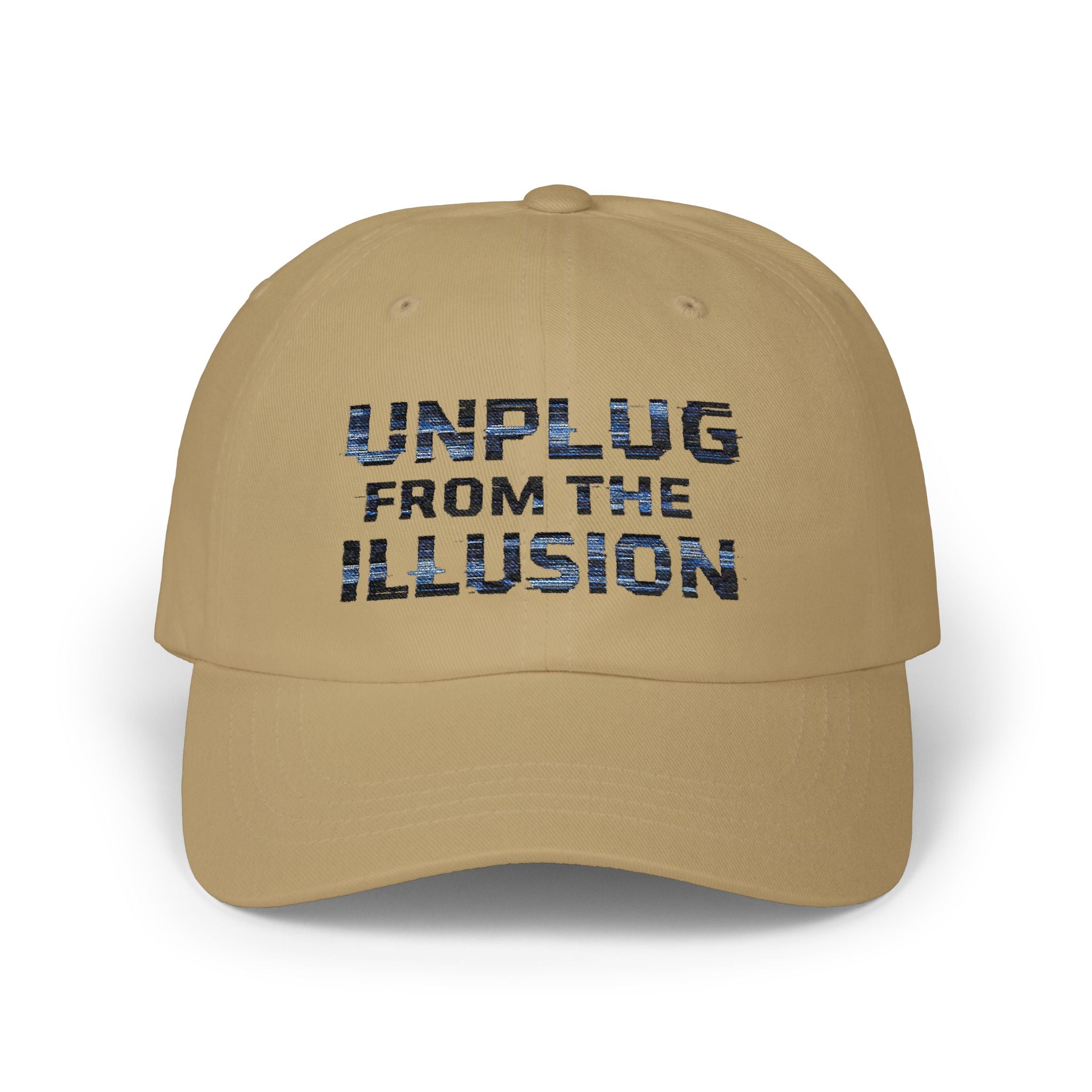 Unplug From The Illusion Dad Cap - Classic White Embroidered Baseball Hat